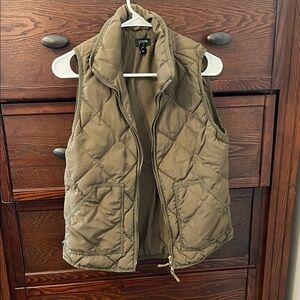 J. Crew Quilted Vest in Green